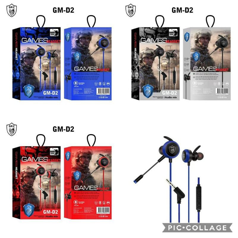 HEADSET GAMING + MIC GM D1 dan GM D2