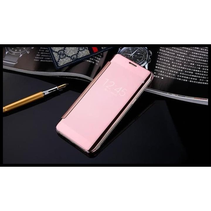 Flip Cover Handphone Flip Mirror Cover Clear View Samsung Galaxy C9 Pro C9Pro