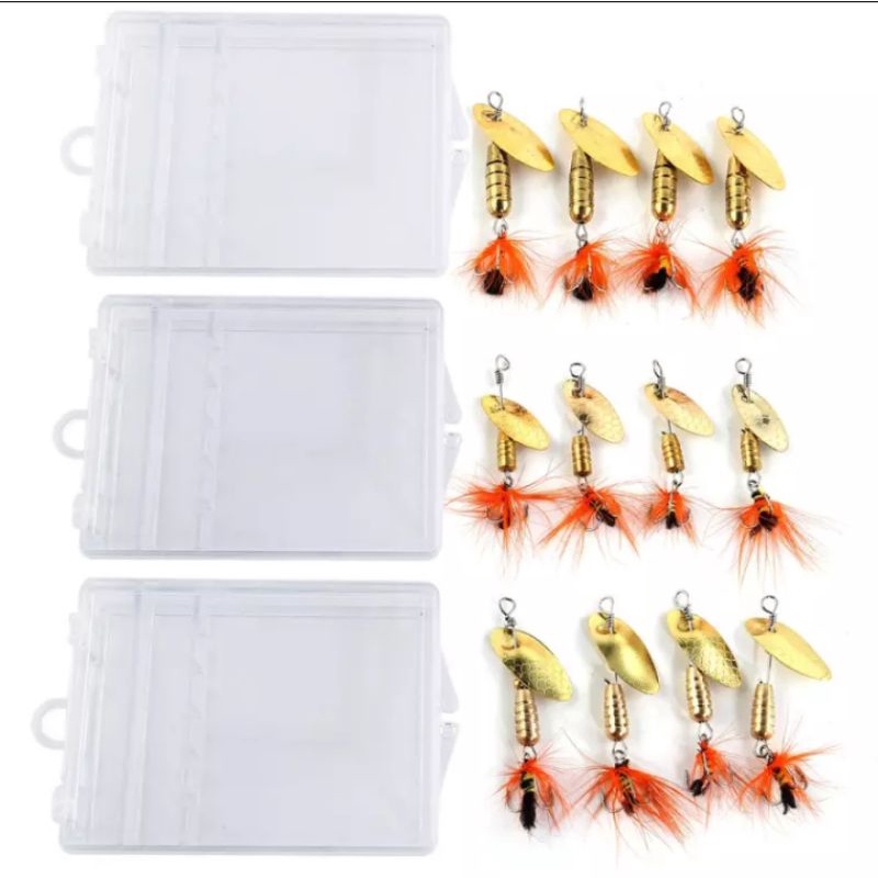 4pcs Spinner bait 5.cm (box kotak plastik)