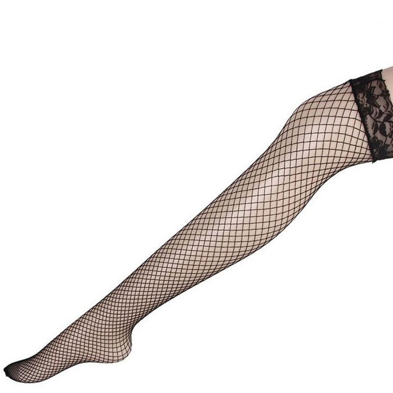 Stocking Jaring fishnet atas lutut kaus kaki