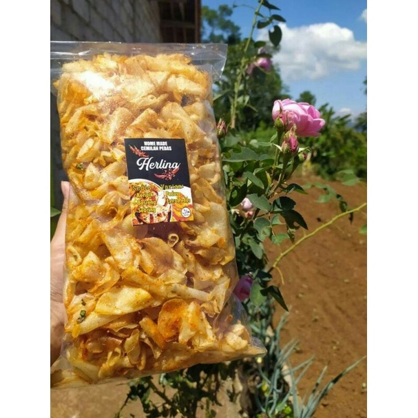 

keripik ori, pedas