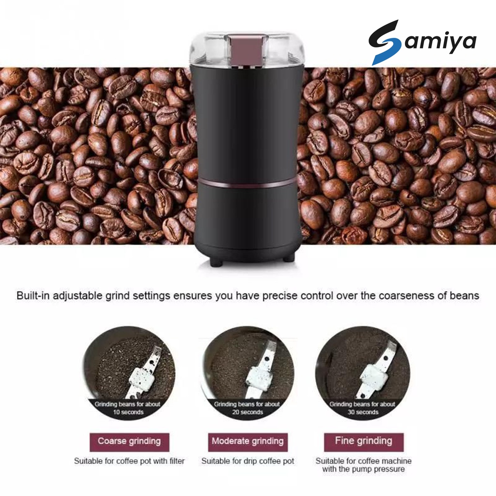 grinder kopi elektrik 400W / kitchen coffee grinder dapur electric stainless / penggiling biji cabe