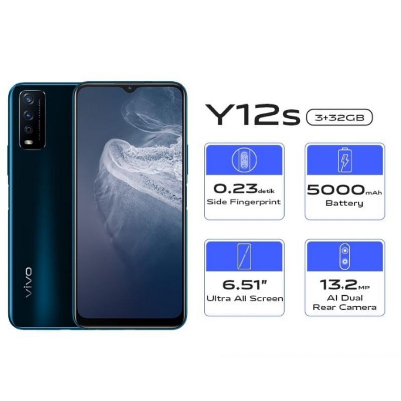 Original Hp Vivo Y12s Ram 3 32 Gb Resmi Indonesia Shopee Indonesia