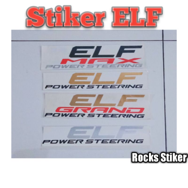 Stiker Tulisan Isuzu ELF Power Steering / Stiker ELF MAX / Stiker  Elf Power steering / Stiker Elf G