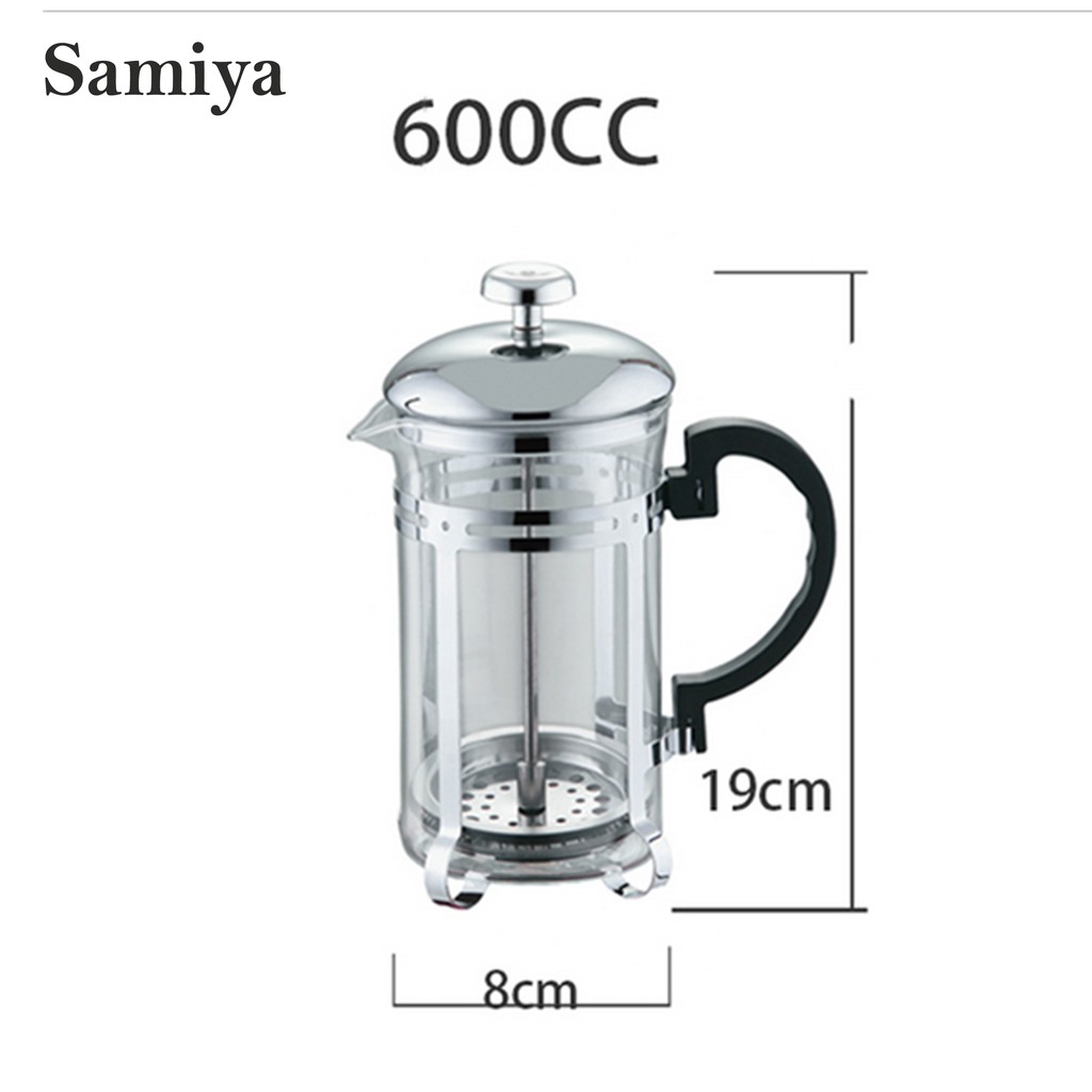 french press / glass kettle french press coffee tea maker pot 600ml / coffee tea maker