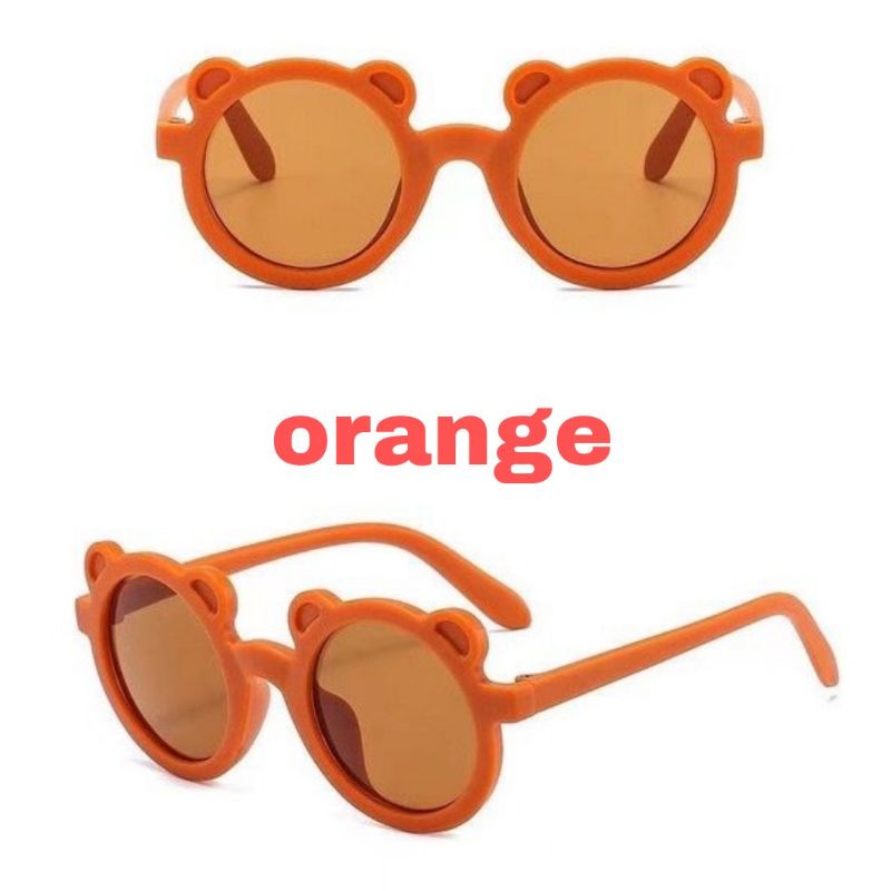 KACAMATA BULAT ANAK/ KACAMATA ANAK FASHION/ KACAMATA KEKINIAN ANAK VIRAL-KM_Orange Panda