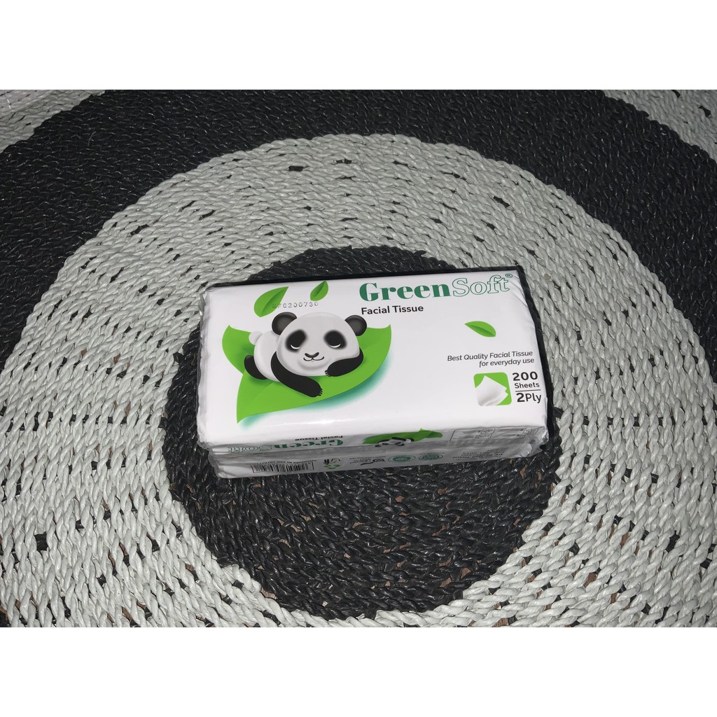 [1 Dus Tisu] Tissue Green Soft Facial Tissu 200 Sheet 2 Ply Tissue Wajah 1 Karton Isi 40 Pack Murah