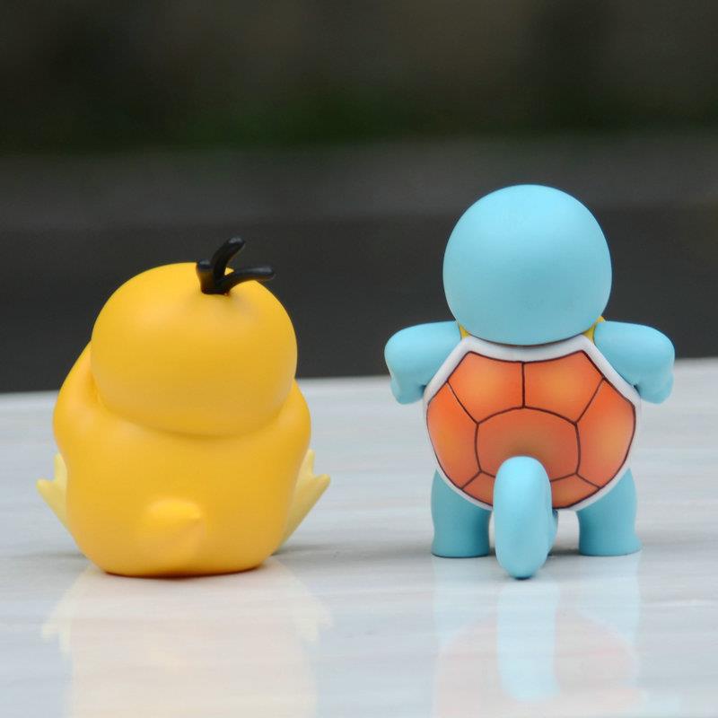 Mainan Action Figure Pokemon Psyduck Squirtle Bahan PVC Untuk Dekorasi Mobil