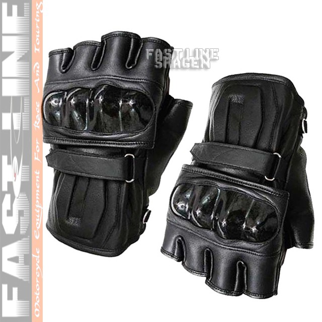 Sarung Tangan Bikers Touring 100% Kulit Safety Riding Model Half