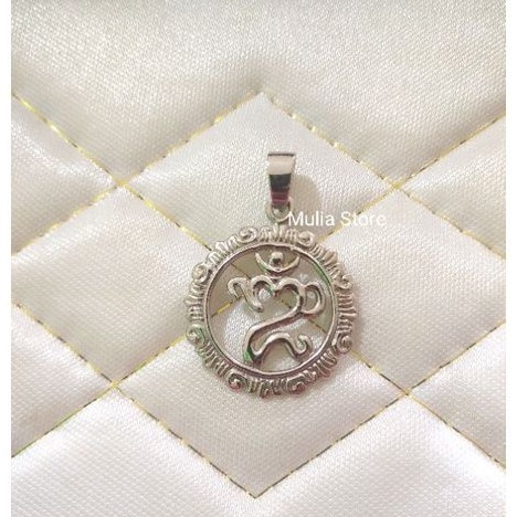 Liontin omkara titanium anti karat