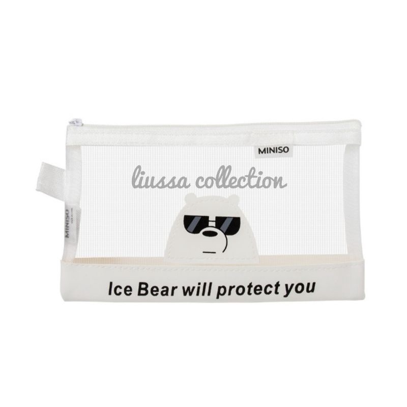 Tempat Pensil Miniso - We Bare Bears A6 Document Bag