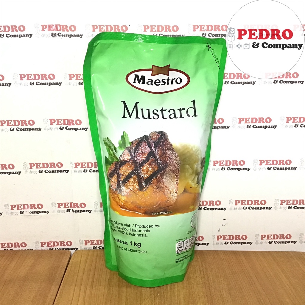 

Maestro Mustard 1 kg - refill pack saus sauce kuning