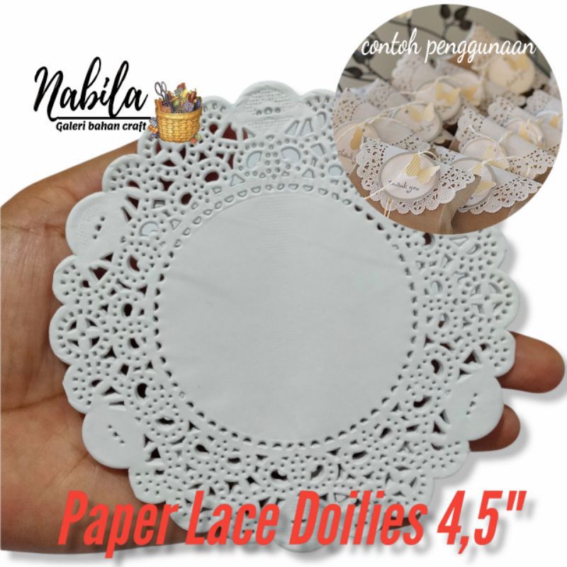 

(10pcs) Paper Lace Doilies/ kertas kue bahan craft kerajinan tangan souvenir goodie bag