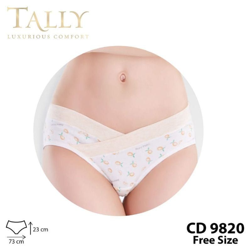 TALLY Cd wanita Hamil Katun Motif 9820 Untuk Kehamilan 0-9 bln bisa Memakainya