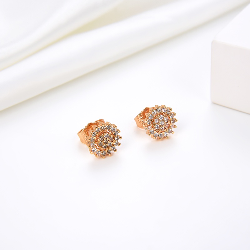 HYL JEWELRY Anting Titaniun emas batu bata titanium korea tusuk 52e