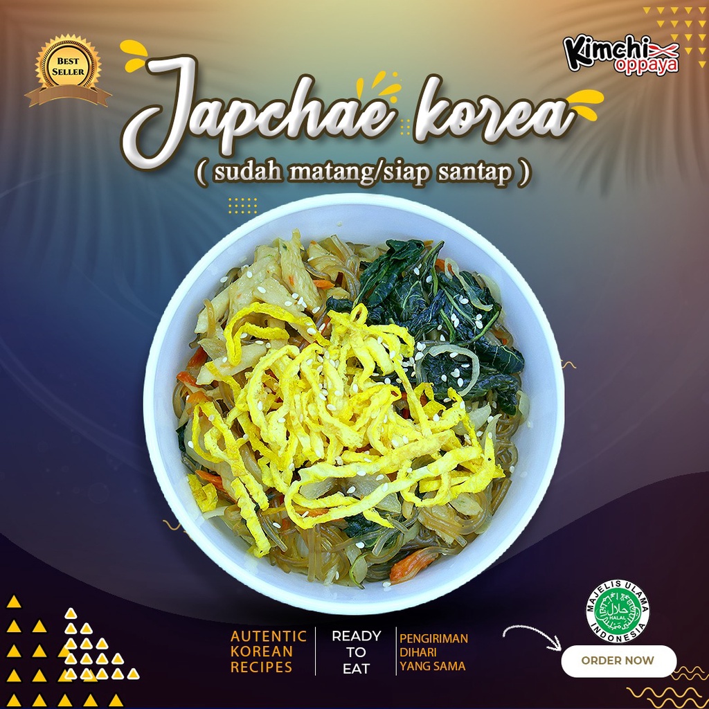 

Japchae Korea ( Mi Bihun Korea) Halal Siap Makan Instant Delivery
