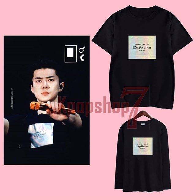 [Bayar di tempat] kaos exo baju exo Tshirt exo exploration in japan hologram