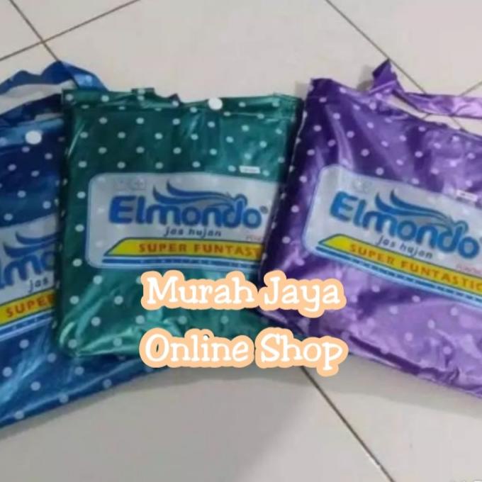 Produk Terbaik] Jas Hujan Ponco Lengan Elmondo Polkadot