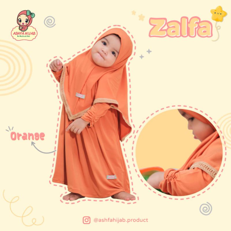 gamis zalfa ashfa hijab/gamis bayi/baju anak/setelan anak/gamis anak murah/gamis anak branded