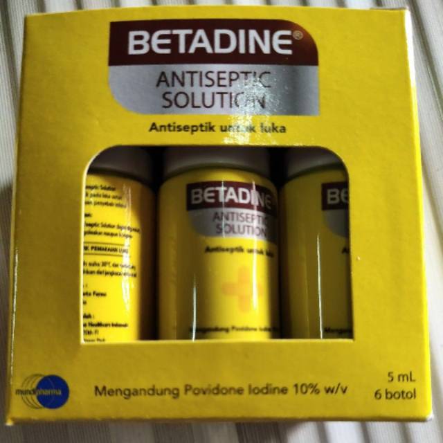 BETADINE 5 ML ISI 6 BTL. OBAT ANTISEPTIK. HARGA PROMO