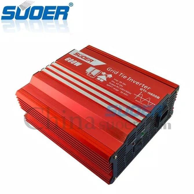 Grid Tie MPPT Power inverter 600w 24v 220v - SUOER GTI-D600B 600 watt lightn33 Kualitas Baik