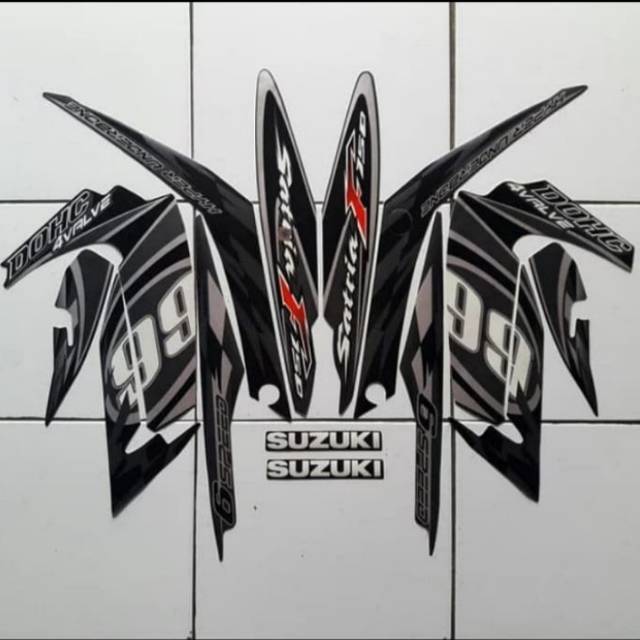 Stiker Striping Satria Fu 2012 Fullhitam