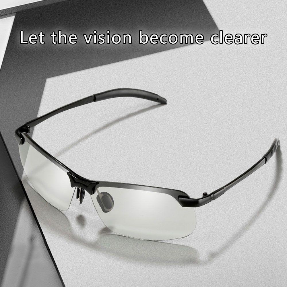 Needway Photochromic Kacamata Minoritas Unik Night Vision Retro Spectacles Day Night Vision Eye Protection Polarized Kacamata Mengemudi