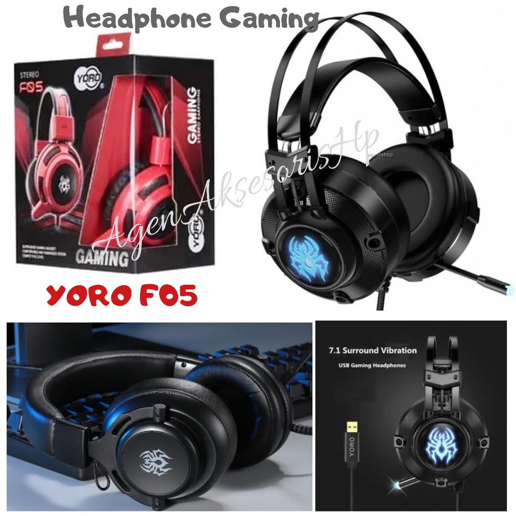 YORO F05 Headphone Gaming Super Bass Wired Headset Gaming PUBG Stereo Earphone