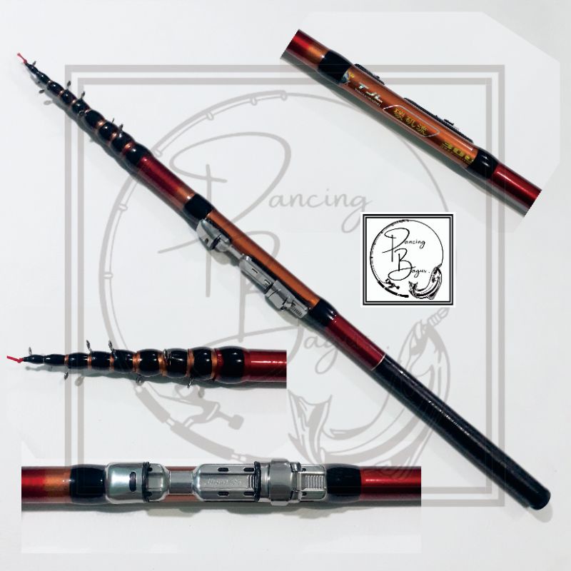 Joran Pancing Tegek Ruas Pendek Orca TJL 300 Fiber Set Kolong Murah COD