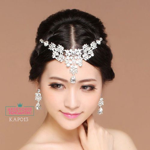 [READY STOCK] ANTING SET KALUNG PENGANTIN AKSESORIS WEDDING MODERN KAP013