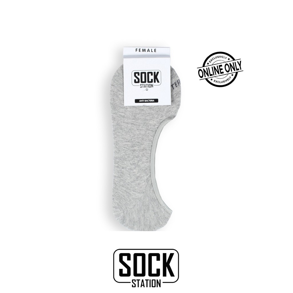 MUNDO SOCK STATION Women Casual Hidden Sock - Kaos Kaki Wanita Invisible No Show-Abu Muda