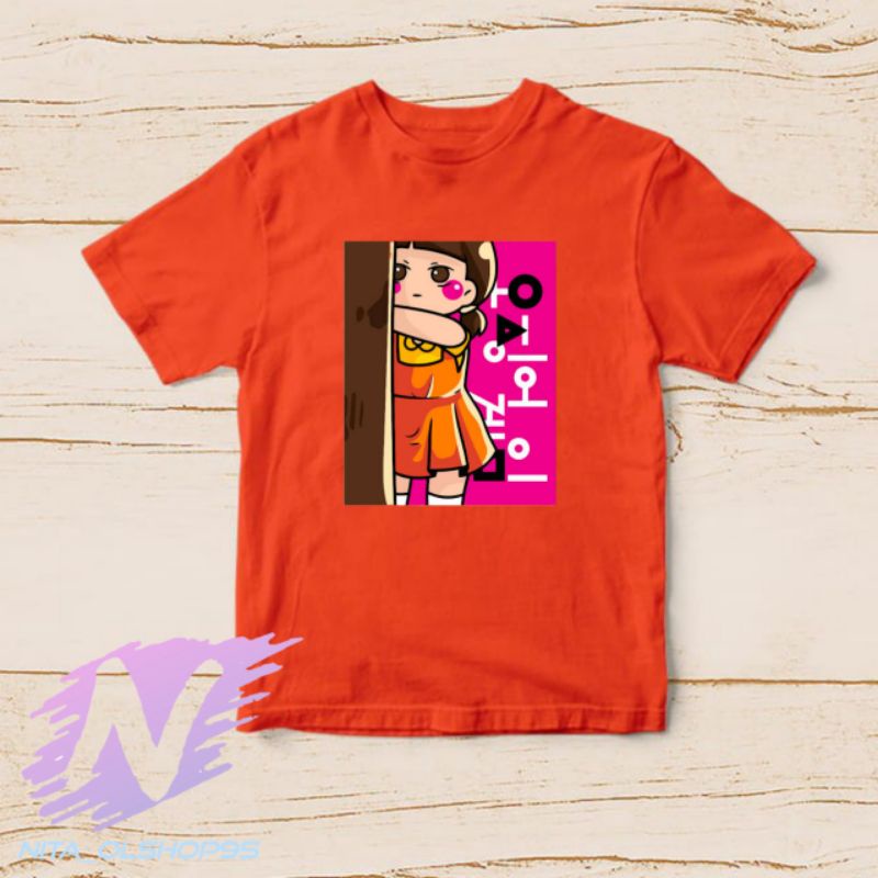 baju boneka squid game kaos anak squid game karakter boneka