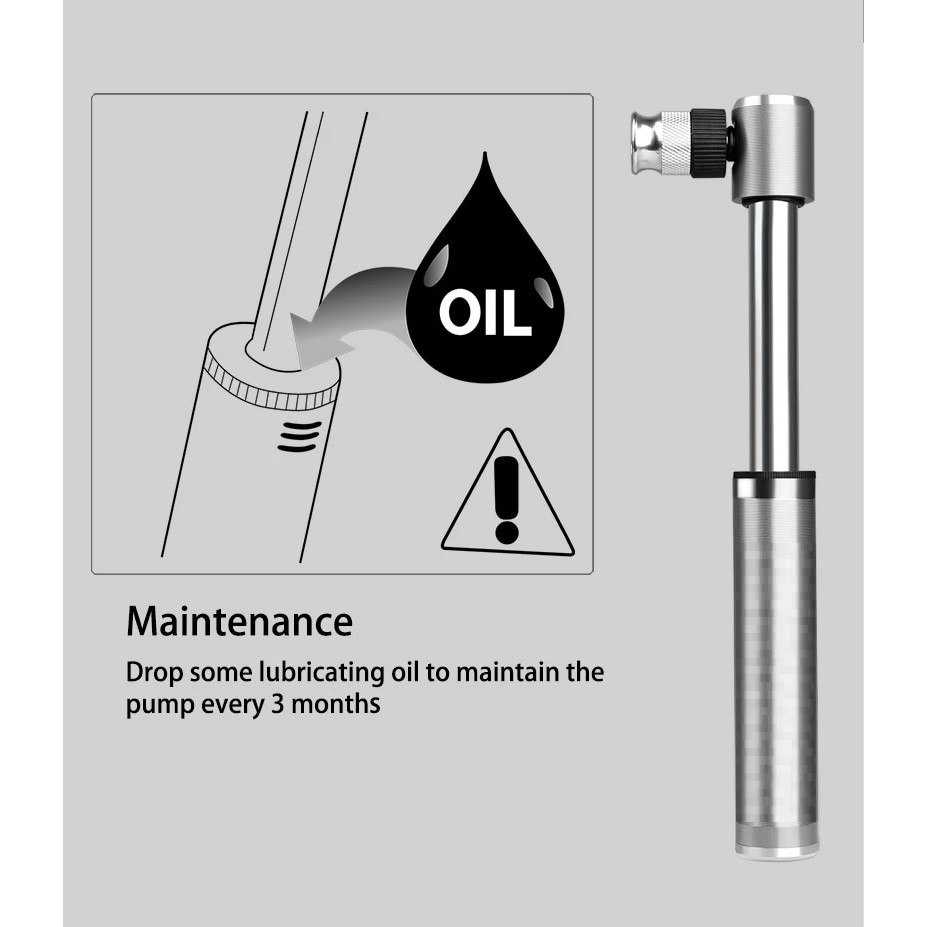 Mini Portable High Pressure Manual Air Pump for Bike and Ball - 160psi