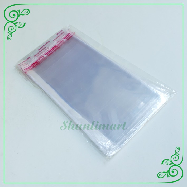 

Plastik OPP Bening Seal Lem Perekat Ukuran 8x15cm Kemasan Kue Souvenir