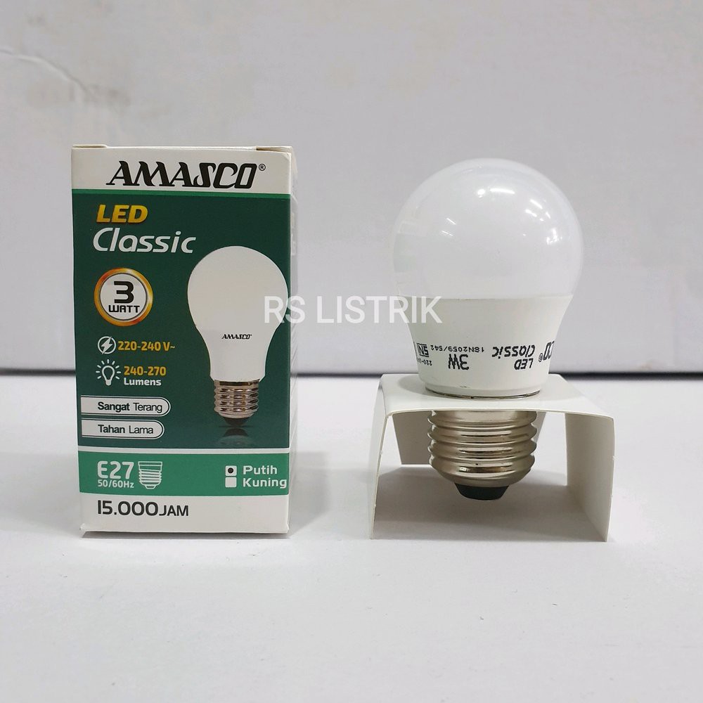 LED Amasco Classic 3 watt Lampu Garansi 1 Tahun