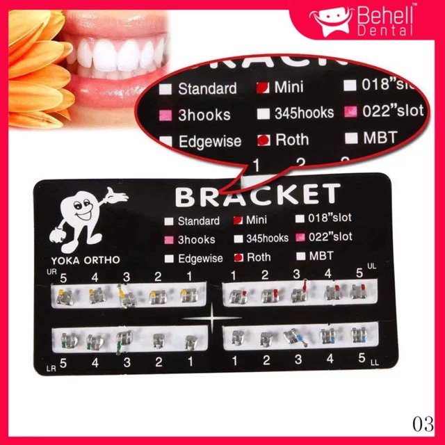 BRACKET BEHEL FANCY AMPLOP HITAM ROTH 345 HOOK // BEHEL PERAWATAN METAL BEST QUALITY //  Orthodontic Mini // Kawat Gigi Permanen Perawatan MBT - BEHELLDENTAL Braces ortho orthodontics Metalic