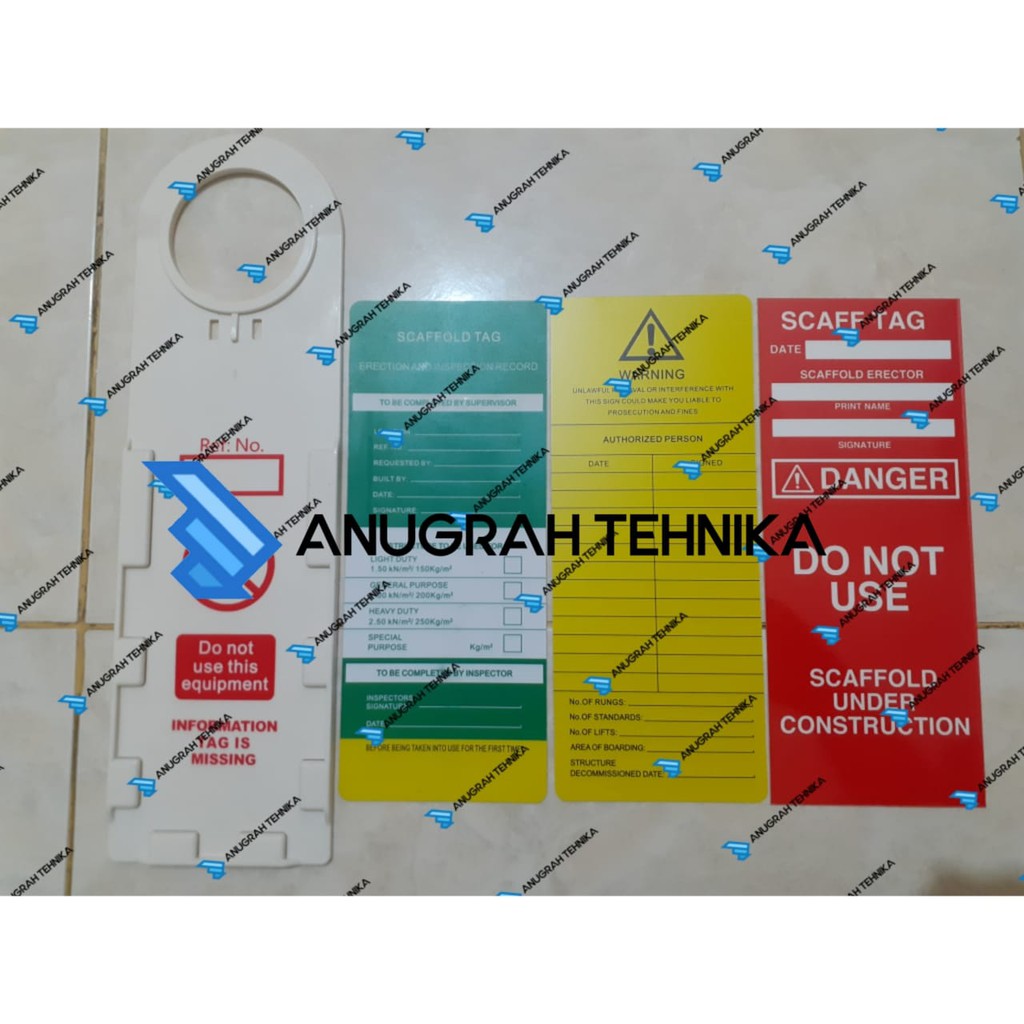 

Logout Tagout Scaffolding tag 2 Tag 1 Holder