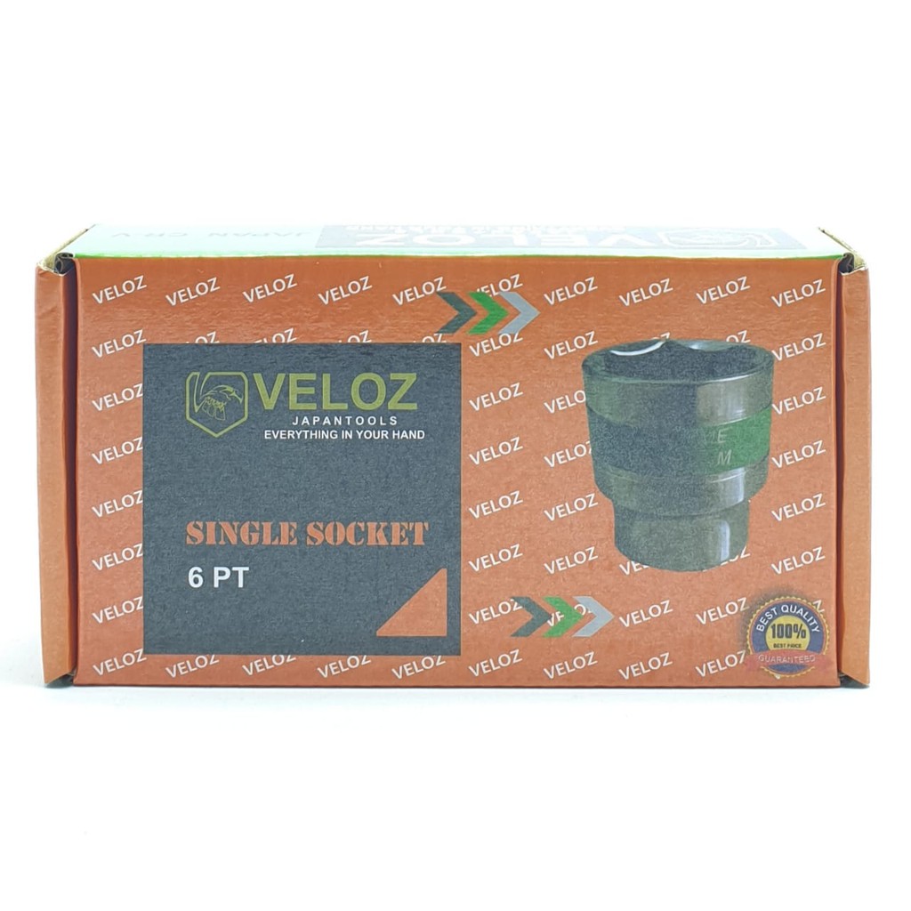 Veloz Kunci Mata Sok Sock Socket Eceran Pendek Panjang Short Long / Kunci Shock Impact 1/2&quot; 6PT Pendek 8mm - 32mm / Panjang 8mm - 24mm