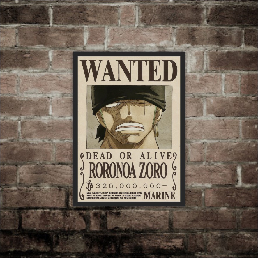 Poster Anime one piece wanted Hiasan Dinding Kamar wall decor-15