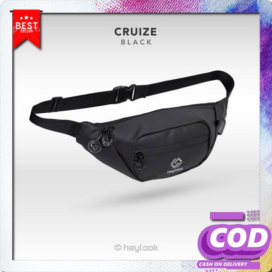 Tas Selempang Pria Import Kanvas Premium Crossbody Sling Bag Dada Bahu Punggung Coklat Ziedno Ta500B