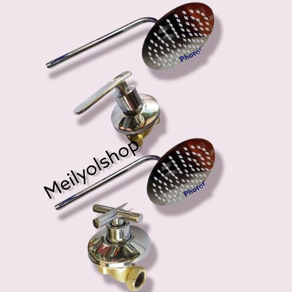Paket Hemat Wall shower + Stop Kran Tanam / Shower Mandi / Shower Tanam