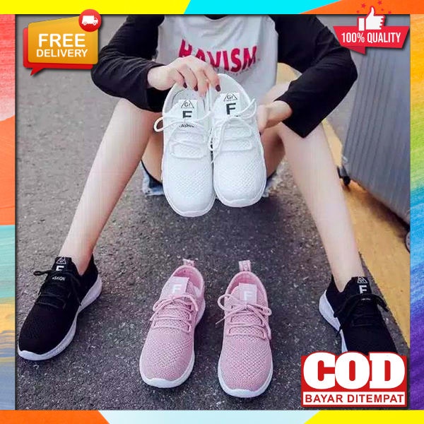 Sepatu Putih Wanita Cewek Sneakers Import Korea Tinggi Ori Kekinian Tali Premium Termurah Korean Sty