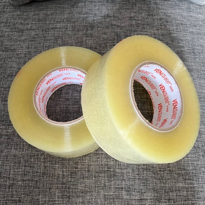 

Lucu Lakban Bening / Coklat Jumbo 300 Meter Roll Merk Venmade Terlaris