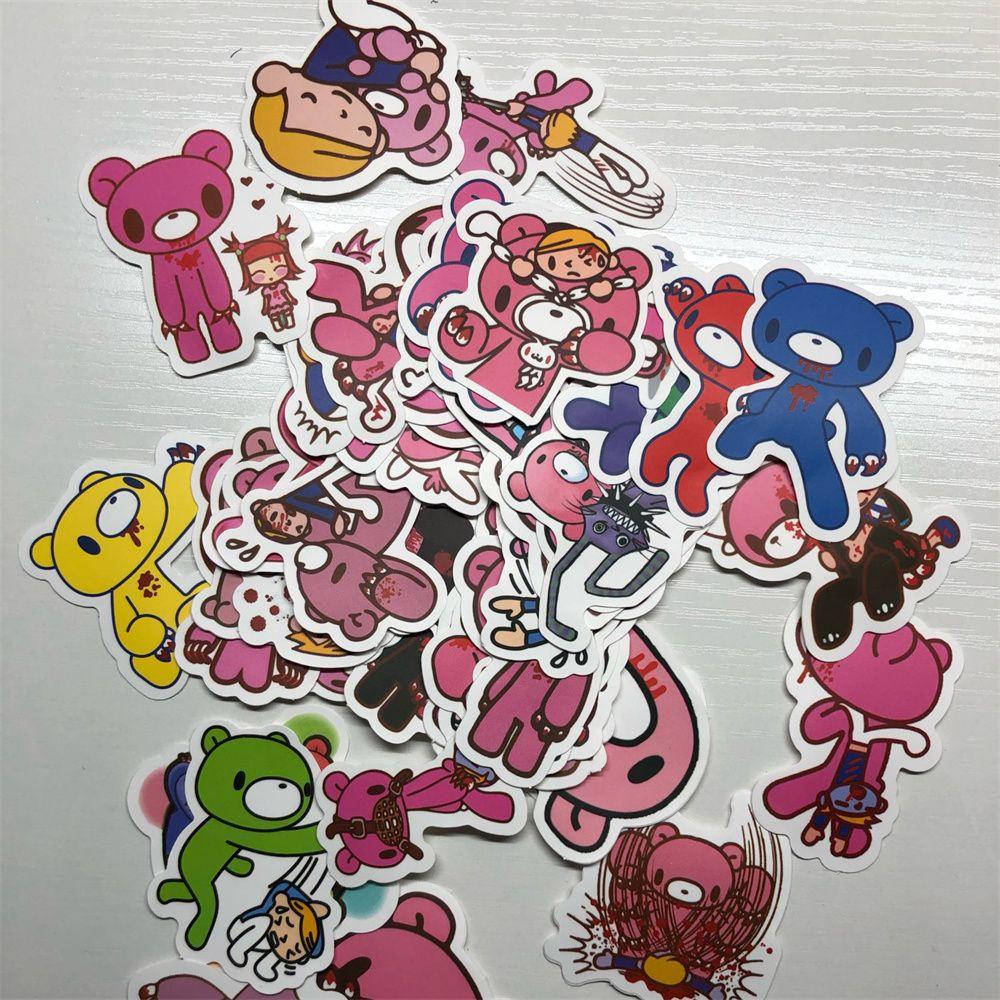 Lanfy Angry Bears Stiker Notebook 50Pcs/Lot Decals Stiker Poster Alat Tulis Stiker Untuk Mobil Gitar Kartun Stiker