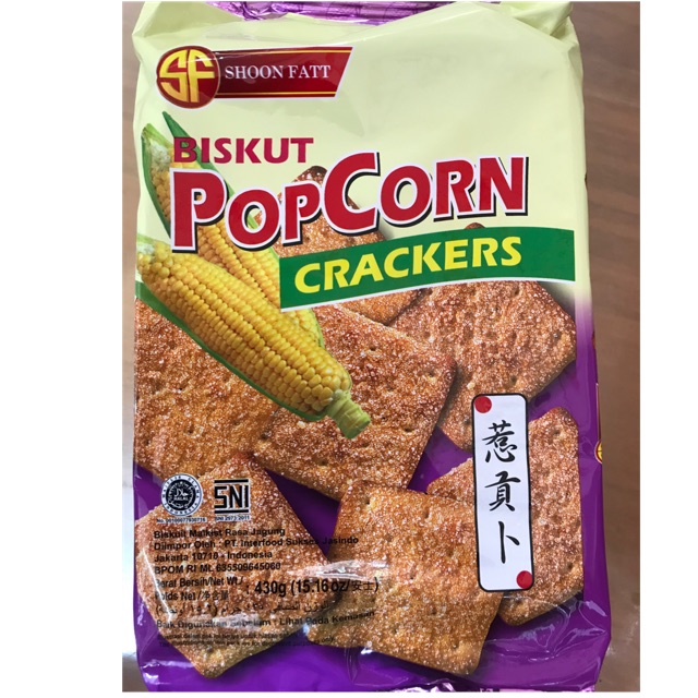 

Biskuit Jagung Shoon Fat Popcorn Crackers / Biskut Malkist Rasa Jagung 430gr Halal Malaysia Impor