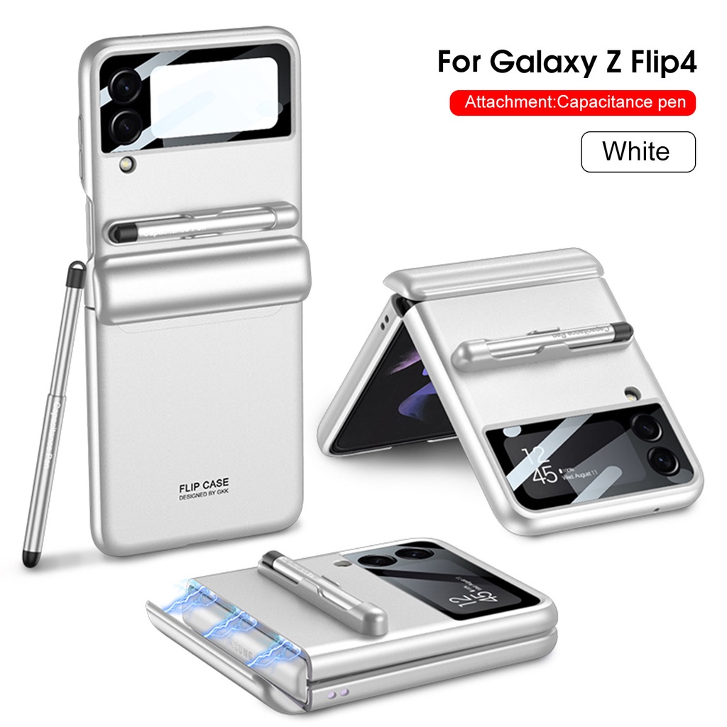 Case Pelindung Handphone Shockproof Ultra Tipis Matte Dengan Engsel Magnetik Untuk Samsung Z Flip 4