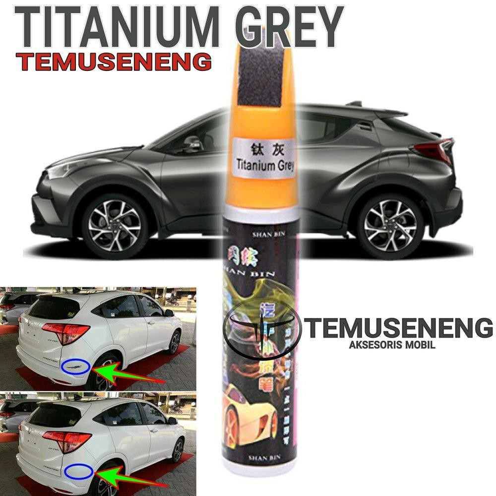

TITANIUM DARK GREY METALIK ABU TUA METALIK SPIDOL PENGHILANG MENYAMARKAN LECET BARET NODA GORES CAT