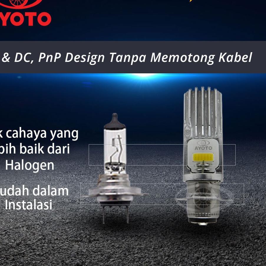 TERMURAH~ Lampu LED Motor warna KUNING Bebek Matic AYOTO M2A arus AC/DC Socket T19/H6 //,.,.//