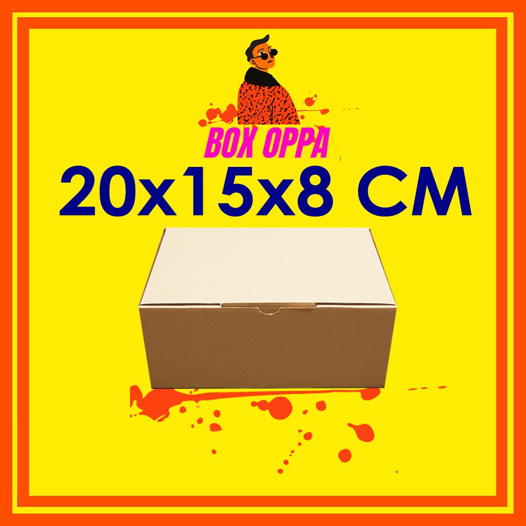 

Kardus Dus uk 20x15x8 cm (ECER) Die Cut Box Kotak Packing Baju Makanan hampers,snackbox dll