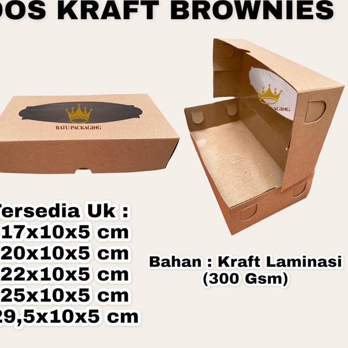 

Readystock YLQTW RATU | Dos KRAFT BROWNIES Kue Box Dus Kotak Kue Brownies Kraft Window Laminasi Tinggi 5Cm Ukuran 17x10x5, 20x10x5, 22x10x5, 25x10x5, 29.5x10x5 95 Laris
